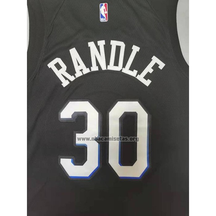Camiseta New York Knicks Julius Randl NO 30 Ciudad 2020-21 Negro